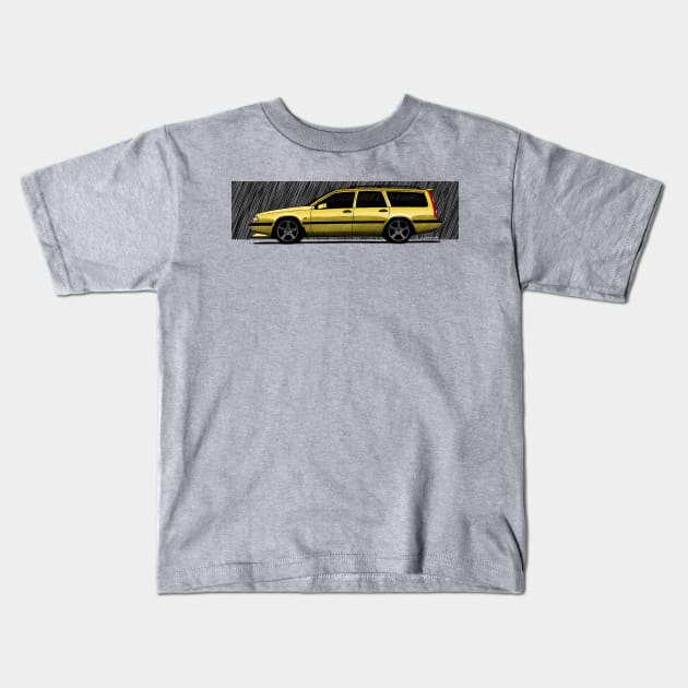 The iconic swedish sporting station wagon Kids T-Shirt by jaagdesign